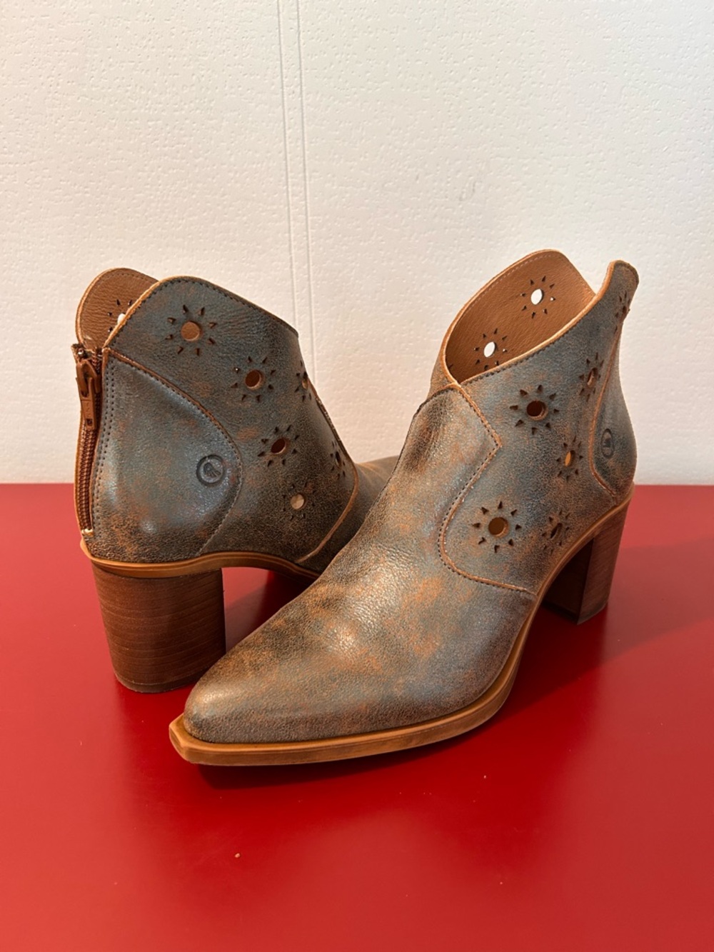Casta Terry Women's Petrol Multi-Colour  Ankle Bootie Size 39 fits as Size 38
